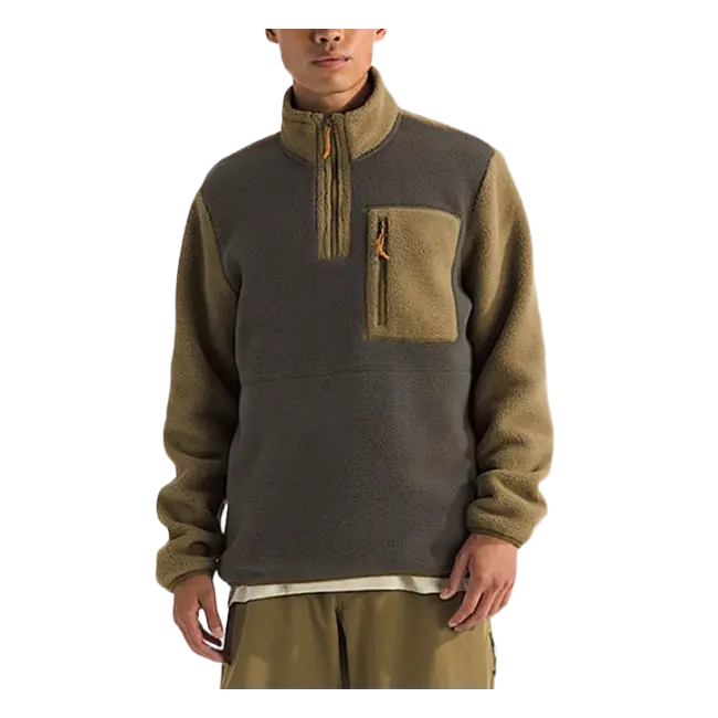 China OEM Custom Men’s Earth Tone Half-Zip Fleece Jacket Factories, Supplier