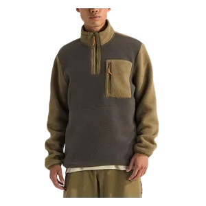 China OEM Custom Mens Earth Tone Half-Zip Fleece Jacket