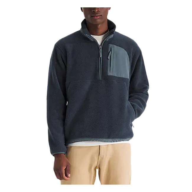 ODM Custom Navy Two-Tone Half-Zip Pullover Fleece Jacket Exporters, Factory