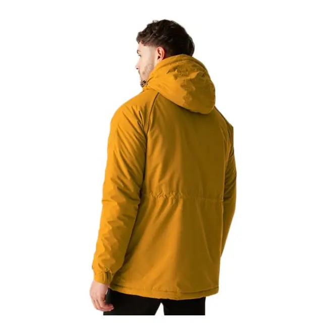 OEM Men's Mustard Yellow Insulated Hooded Parka Jacket OEM Exporters, Manufacturer