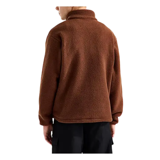 ODM OEM Men’s Brown Half-Zip Fleece Jacket Factories, Supplier