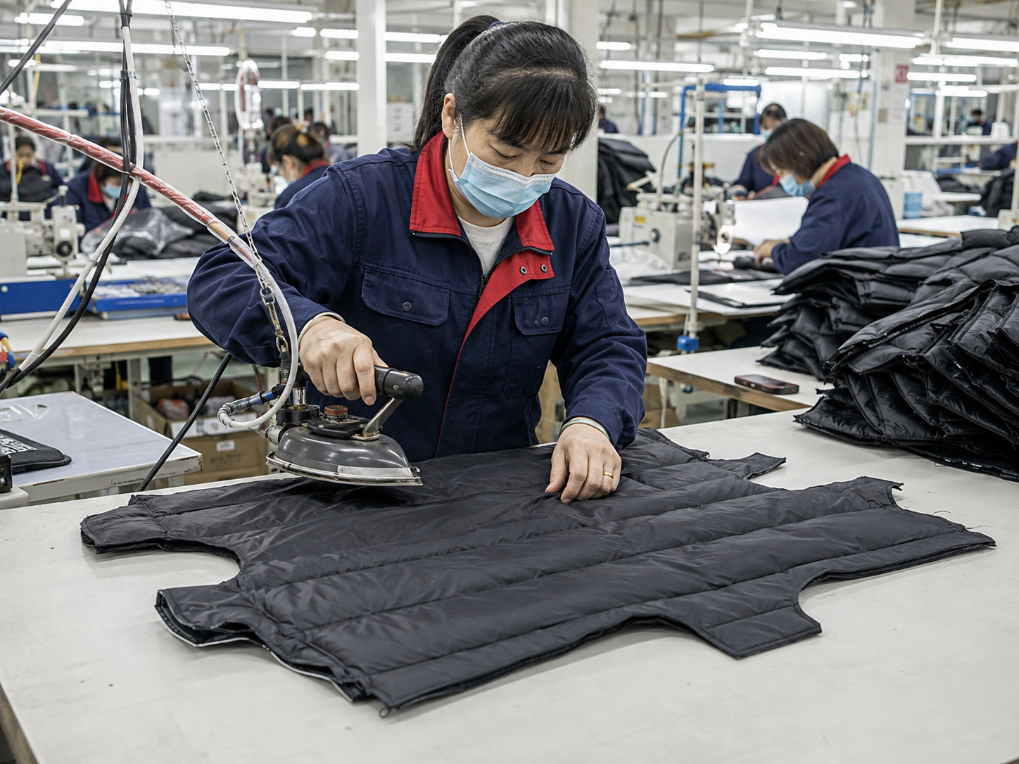 Production guide to preventing down leakage in down jackets