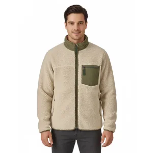 High-Quality Custom Men's Sherpa Fleece Jacket