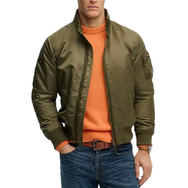 China OEM Men’s Nylon Pilot Bomber Jacket Factories, Factory