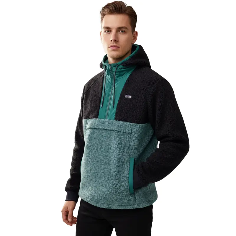 OEM Custom Men's Sherpa Fleece Hoodie | ODM/OEM Manufacturer Exporters, Manufacturers