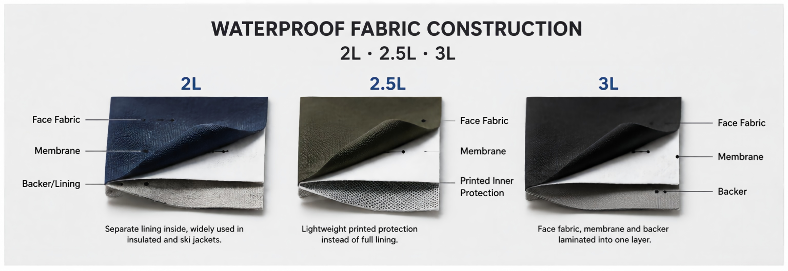 Guide to sourcing waterproof jackets from China with fabric and membrane specs
