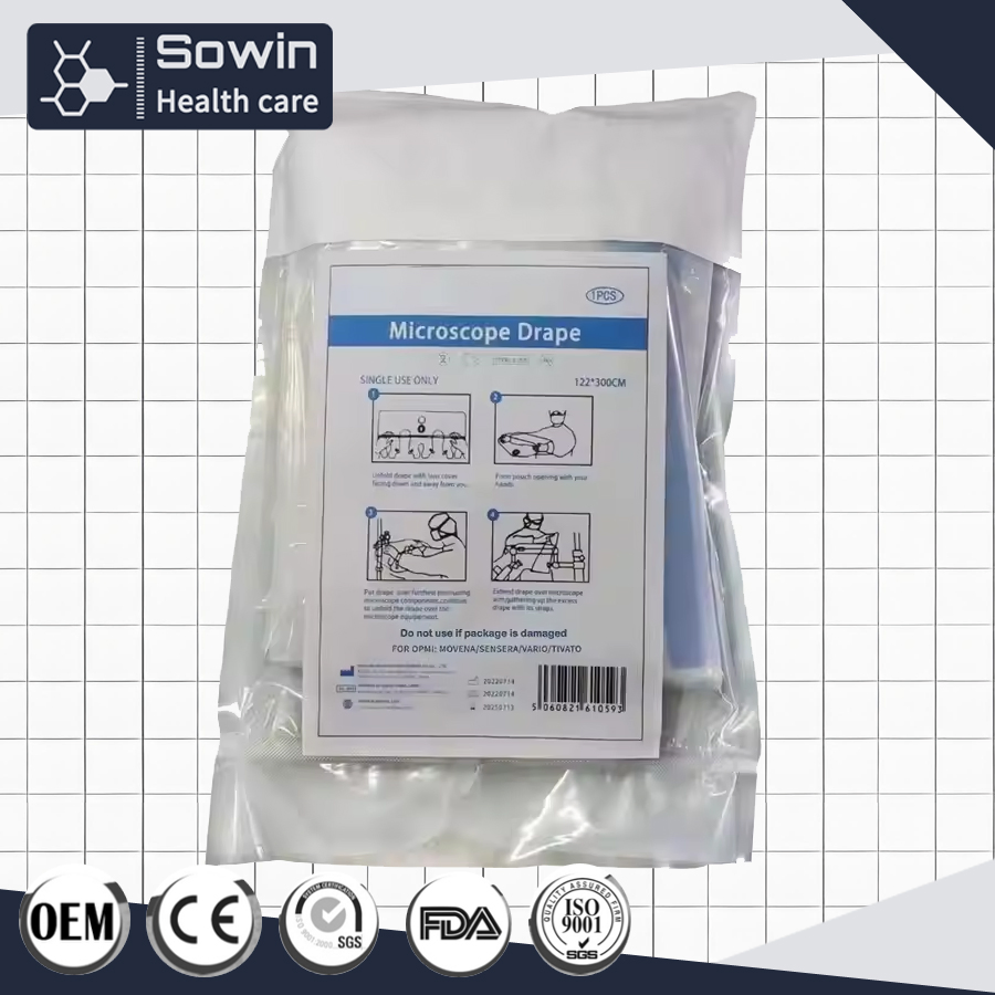 PE Film Disposable Plastic Medical Equipment Covers Sterile Robotic Microscope Drape