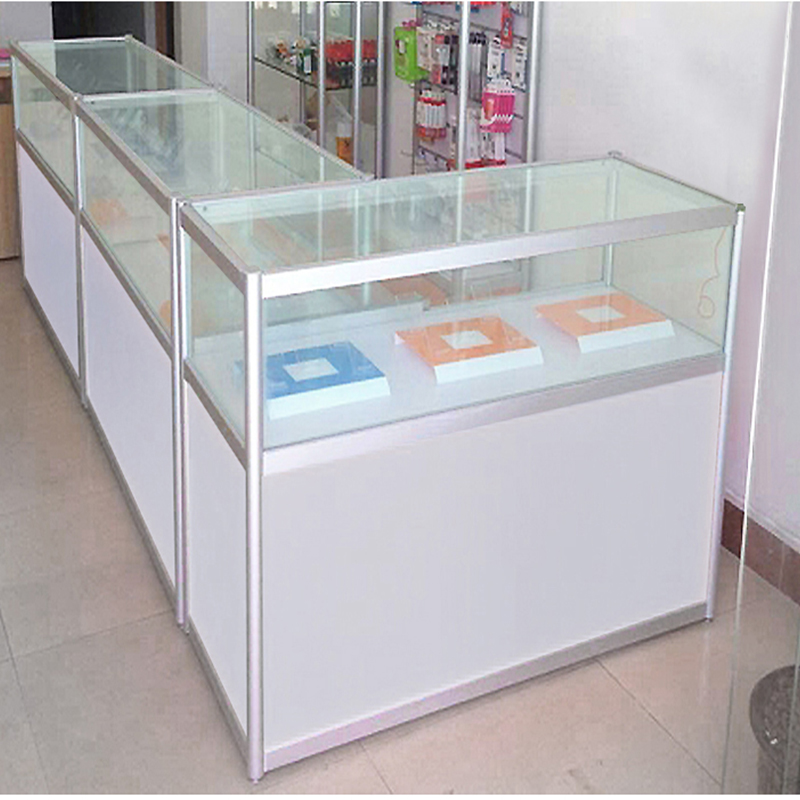 Medicine Display Rack Pharmacy Shop Counter Design Medicine Cabinet with LED Lighting