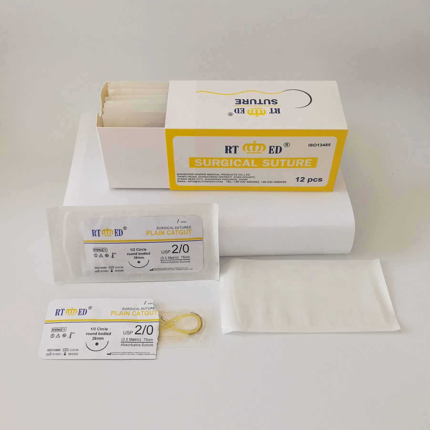 Sterile Veterinary Surgical Sutures PGA Pdo Silk Nylon Catgut Pet Suture Instrument for Cats and Dogs
