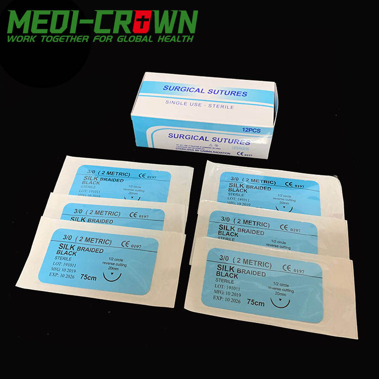 Surgical Suture Thread Kit Pack OEM Cheap Silk Nylon Vicryl Practice Surgical Suturesthe Basis of Surgical Instruments