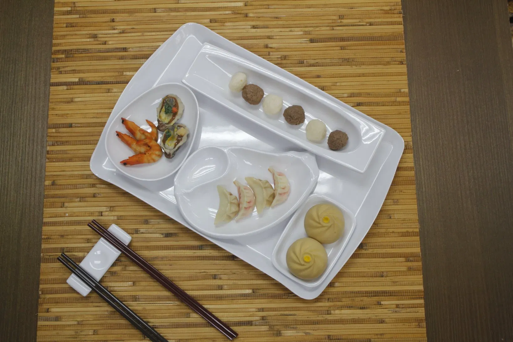Double Chopsticks Rest Rectangular Chopsticks Rest Melamine Material Restaurant Supplies