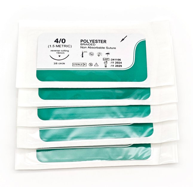 Surgical Instrument Medical Disposable Sterilized Stainless Steel Needle Absorbable Pdo Surgical Suture with Needle