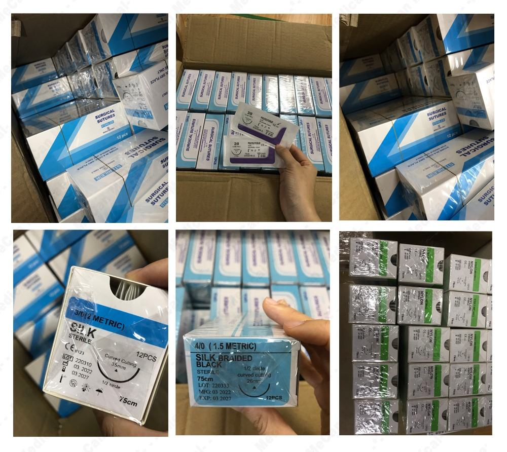 Veterinary Human Use Instrument Absorbable Surgical Suture with Needles for Vet
