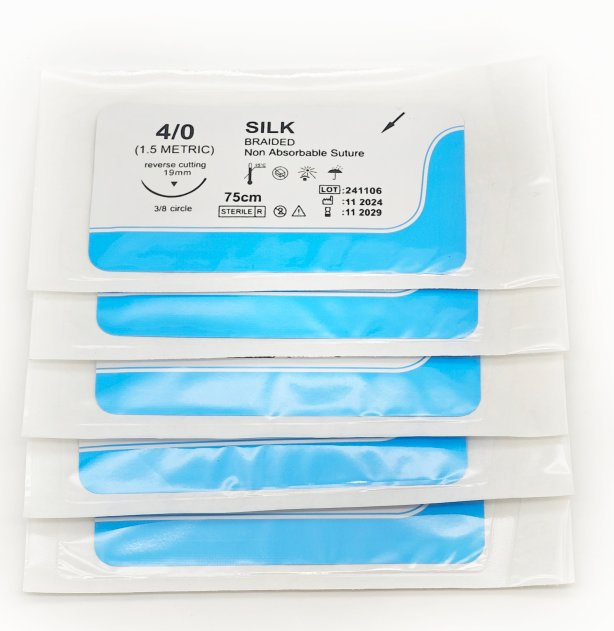 Surgical Instrument Medical Disposable Sterilized Stainless Steel Needle Absorbable Pdo Surgical Suture with Needle