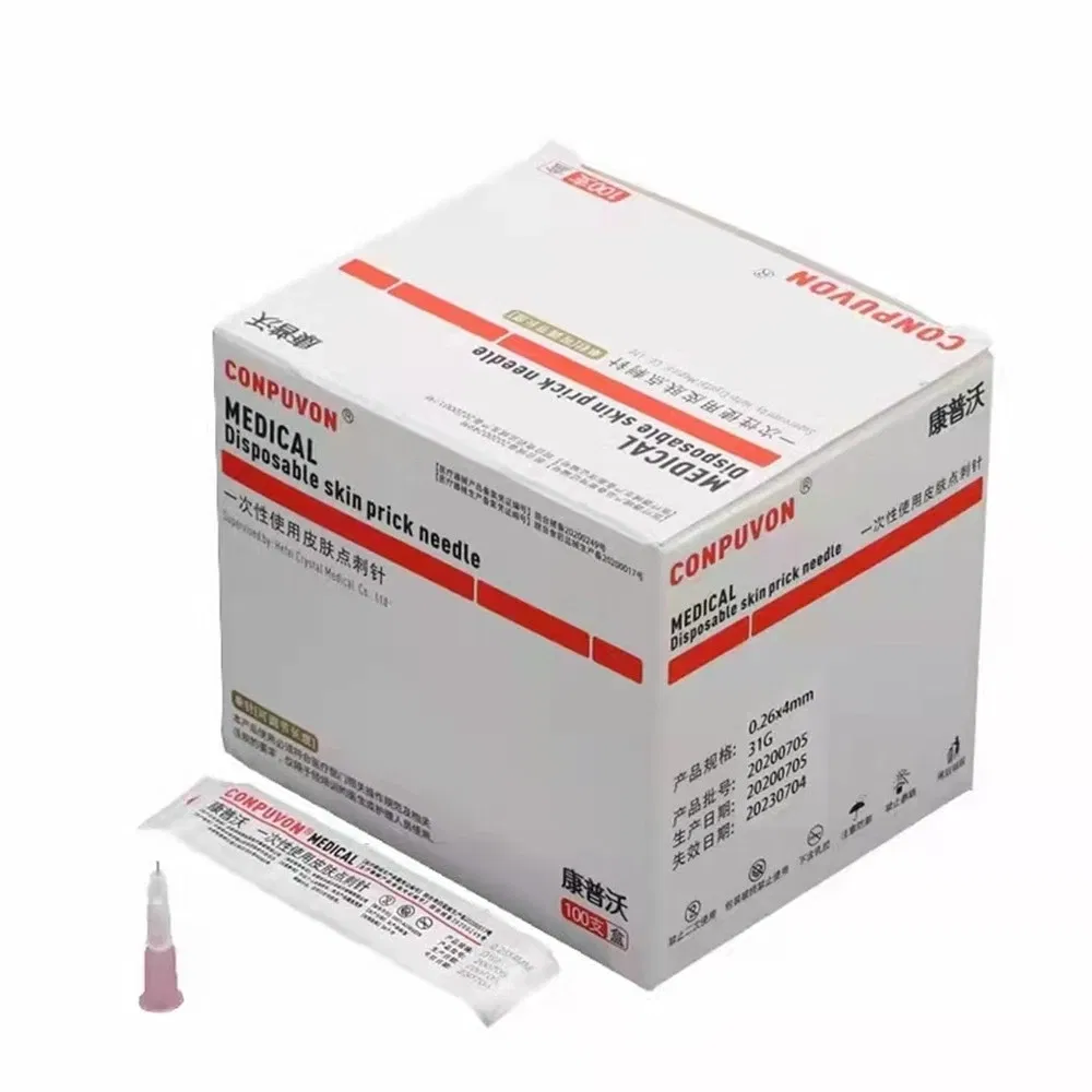Disposable Sterile Meso Nano Skin Injection Needle 31g 4mm 34G 1.5mm Skin Gel Injection