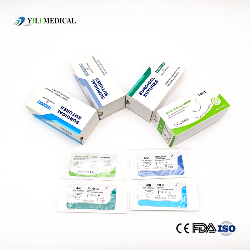 Non-Absorbable Surgical Suture Surgical Instrument Nylon Monofilament (POLYAMIDE) Surgical Suture Thread Silik (Braided) Customizable Absorbent Suture