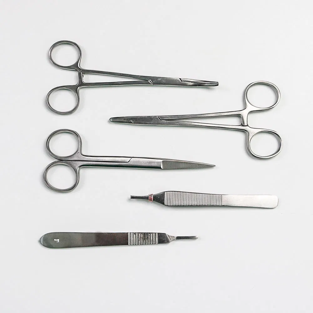 5PCS Surgical Instruments Suture Laceration Kit Medical Dental Surgery Surgeons Set