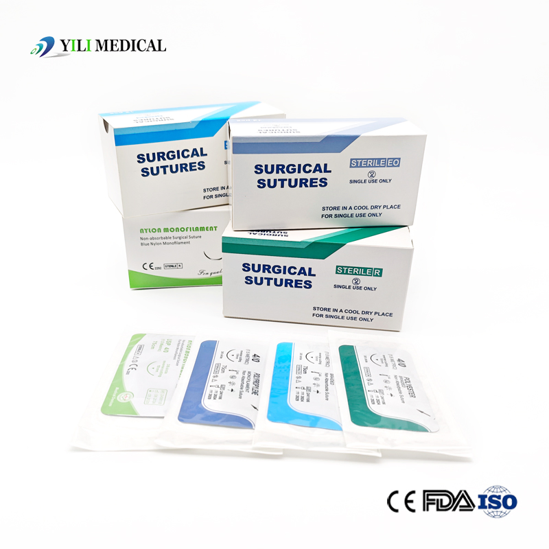 Non-Absorbable Surgical Suture Surgical Instrument Nylon Monofilament (POLYAMIDE) Surgical Suture Thread Silik (Braided) Customizable Absorbent Suture