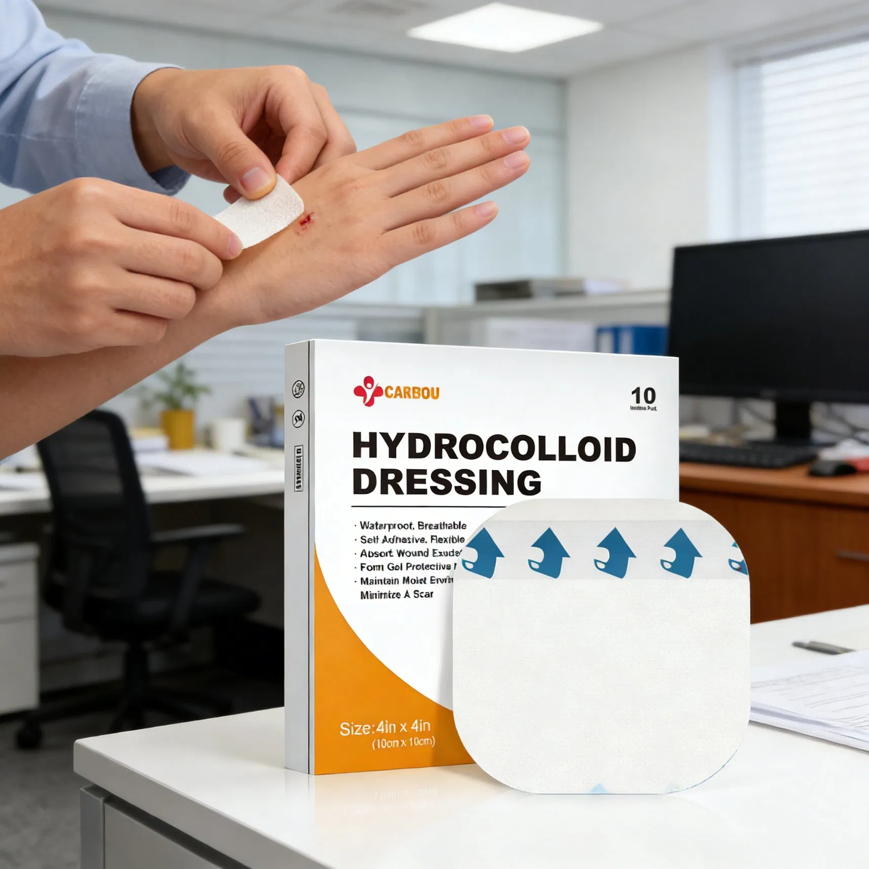 Low Maintenance Hydrocolloid Wound Dressing Easy to Apply for Non Professional Care Givers