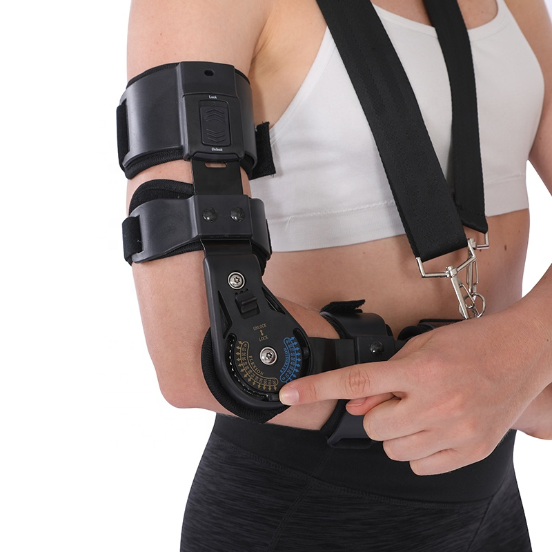 Hinged ROM Arm Brace Support Adjustable Orthopedic Medical Elbow Supports
