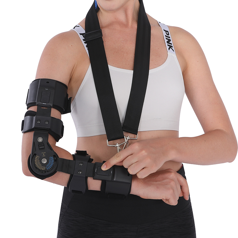 Hinged ROM Arm Brace Support Adjustable Orthopedic Medical Elbow Supports