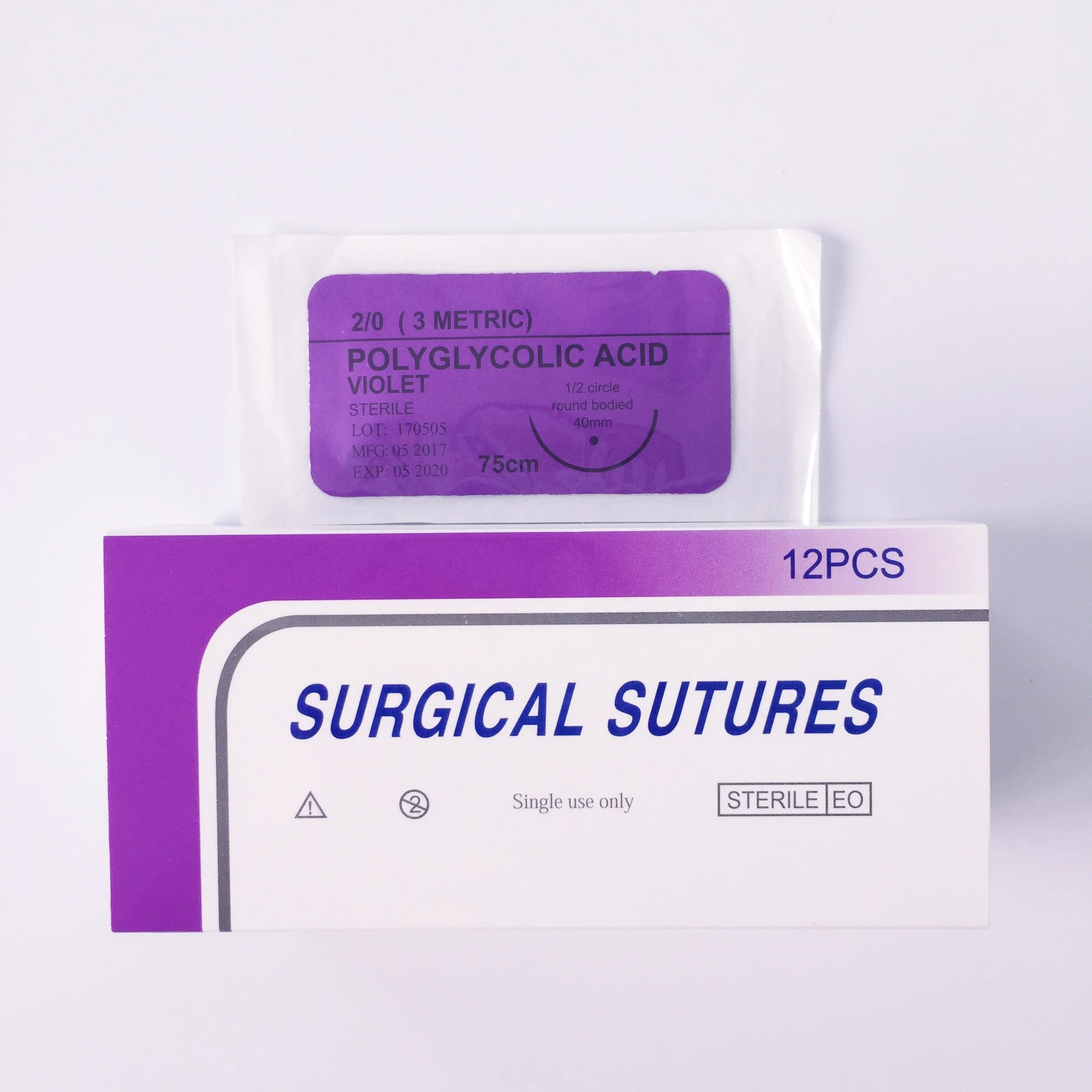 Disposable Medical Instruments Supplier Absorbable Surgical Suture Polyglycolic Acid PGA