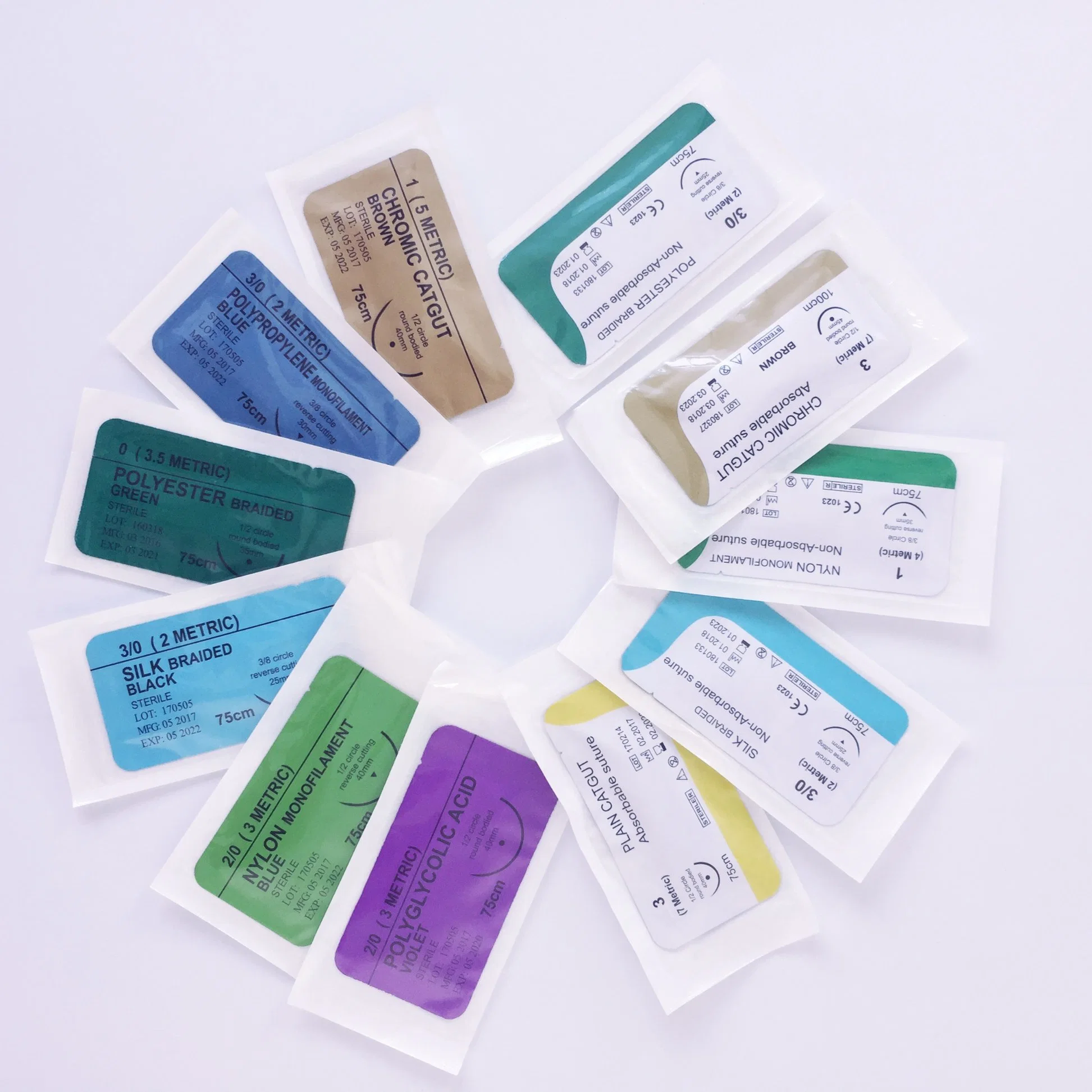 Disposable Medical Instruments Supplier Absorbable Surgical Suture Polyglycolic Acid PGA