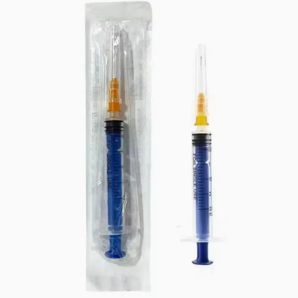 Disposable Tip Caps Syringe Needle Sterile Stainless Steel Veterinary Animal Hypodermic Injection Needles
