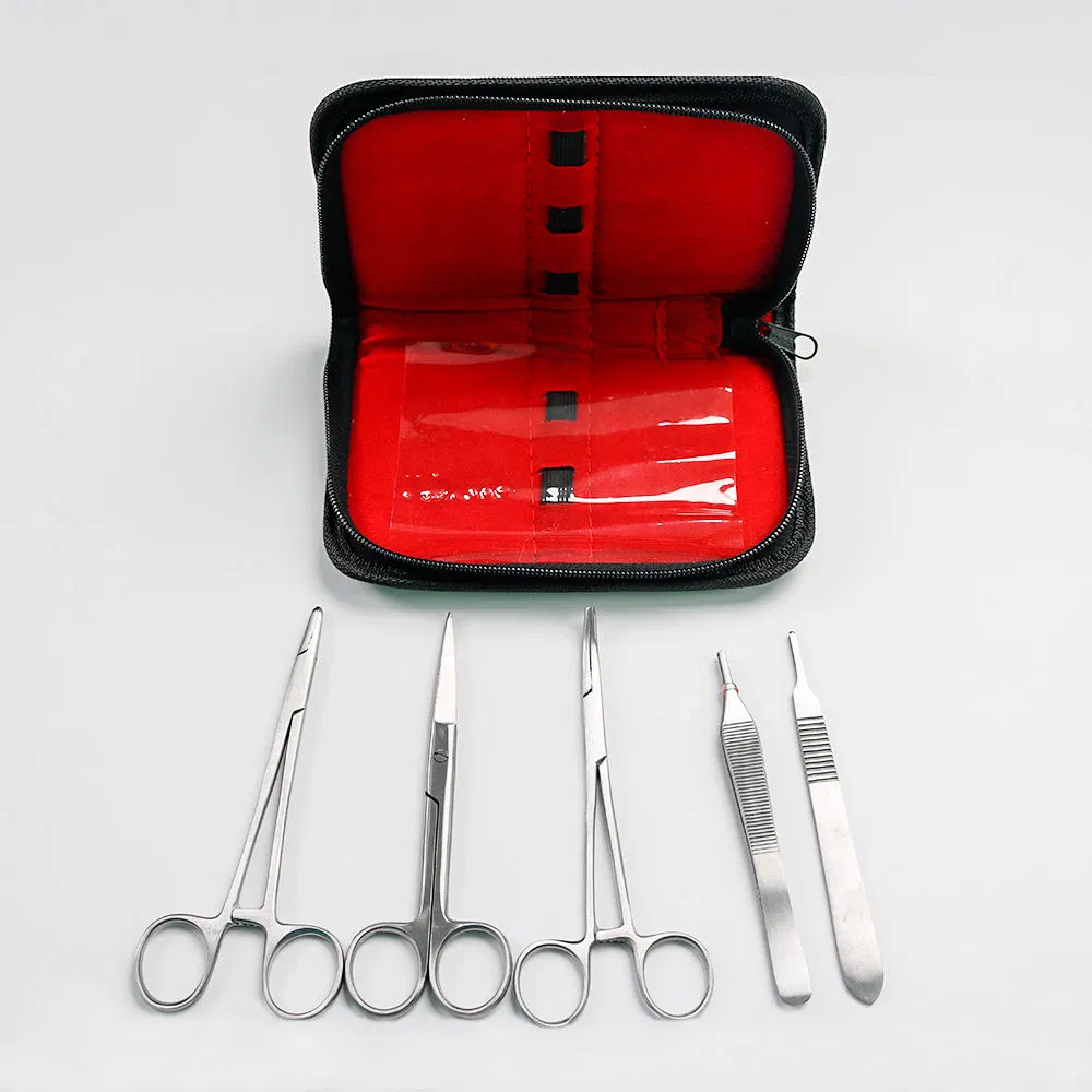 5PCS Surgical Instruments Suture Laceration Kit Medical Dental Surgery Surgeons Set