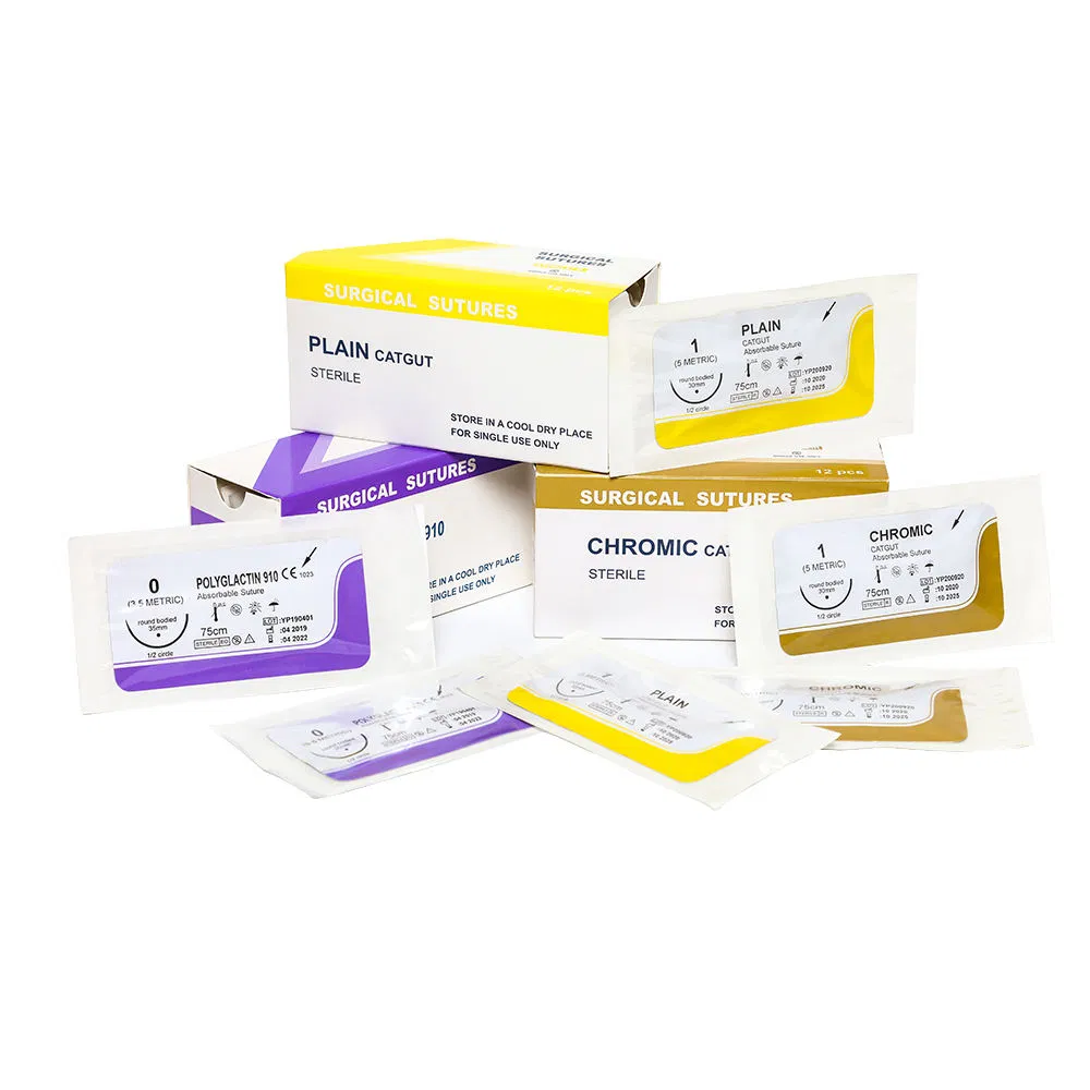Surgical Instruments Absorbable Polyglycolic Acid Sutures Surgical Vicry with Needle