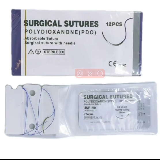Disposable Surgical Sutures EOS Polydioxanone Acid Sterilized Dressing Kit with Surgical Needles and Instruments
