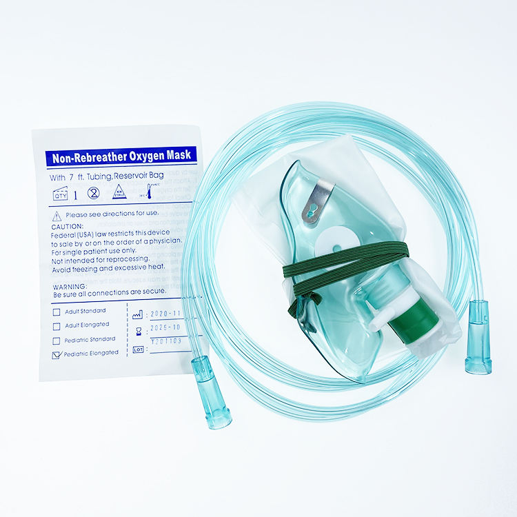 Disposable Medical Adult Non Rebreathing Oxygen Mask with Reservoir Bag