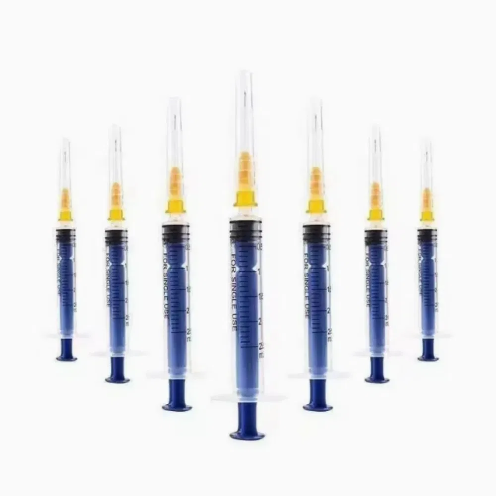Disposable Tip Caps Syringe Needle Sterile Stainless Steel Veterinary Animal Hypodermic Injection Needles