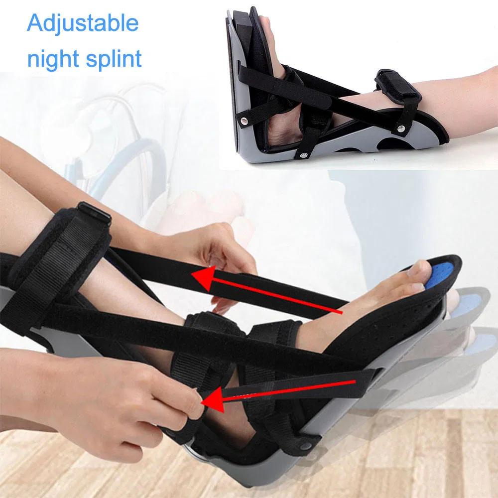 Orthopedic Adjustable Plantar Fasciitis Night Splint Ankle Foot Splint for Foot Drop, Achilles Tendonitis, Walking Boot Ankle Support