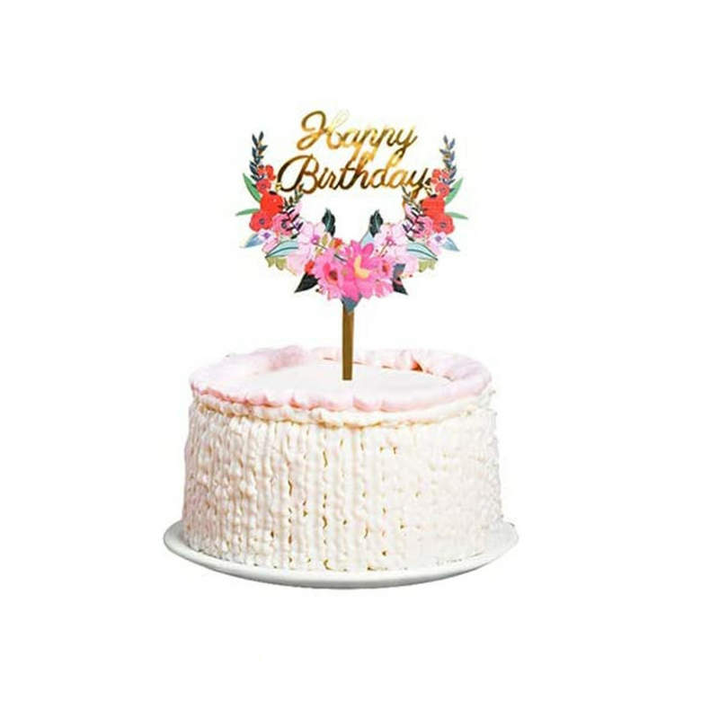 Wholesale Birthday Party Supplies Custom Acrylic Cake Toppers with Glittery Text
