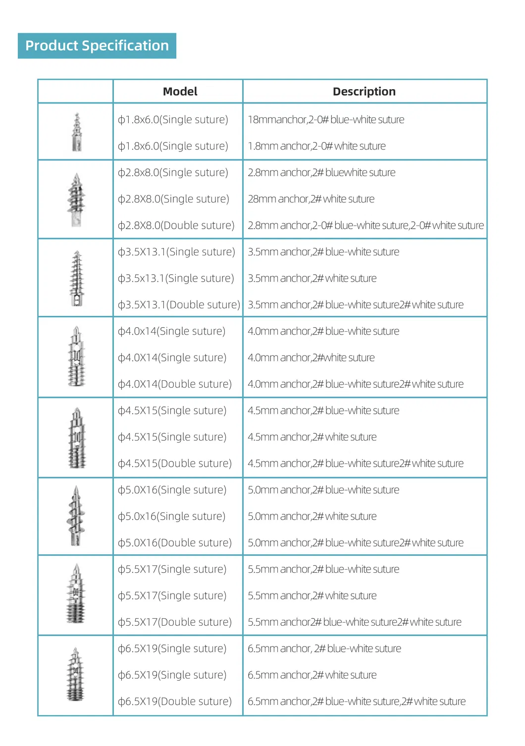 Titanium Suture Anchor 3