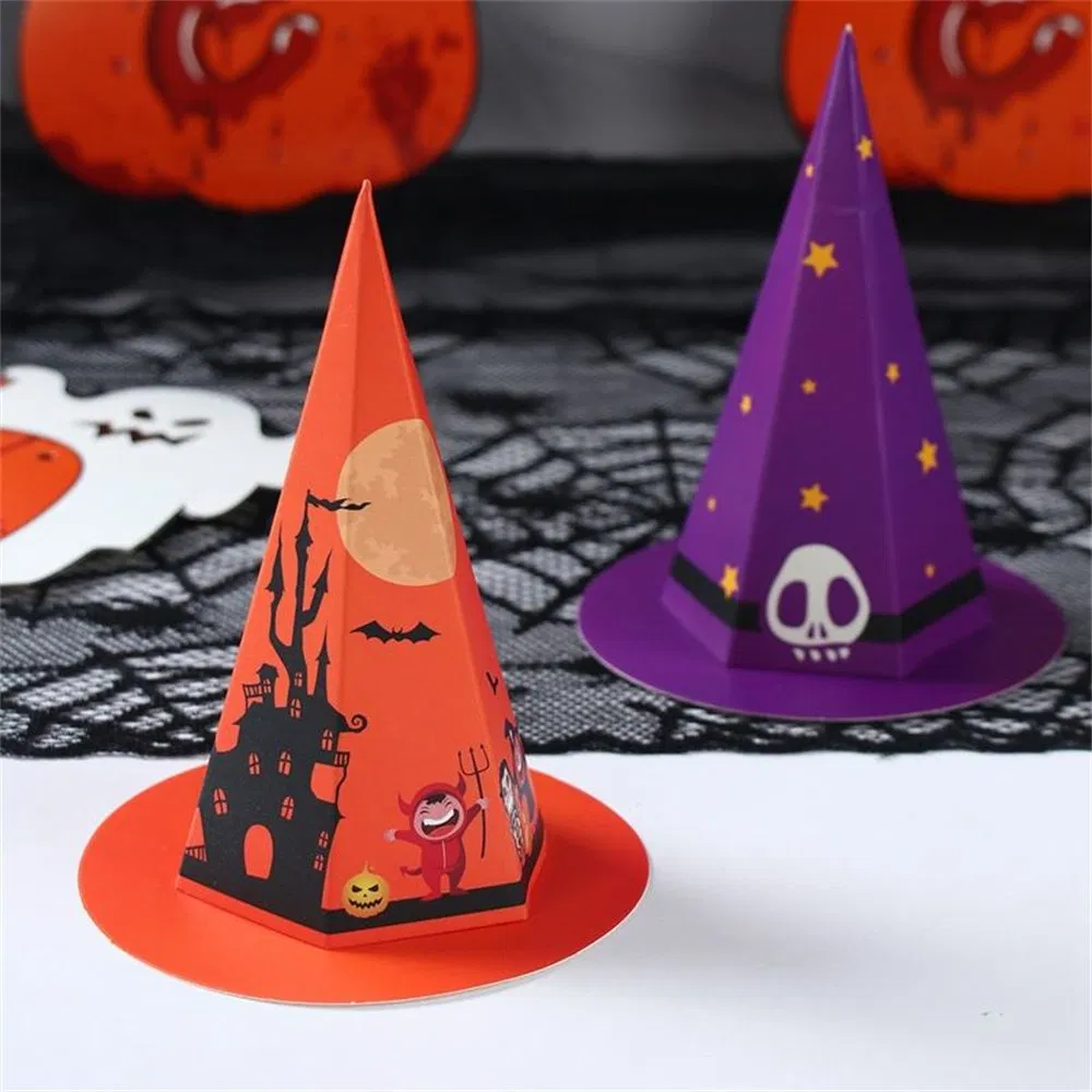 Custom Funny Halloween Christmas Hat Food Candy Chocolate Packaging Box Party Supply