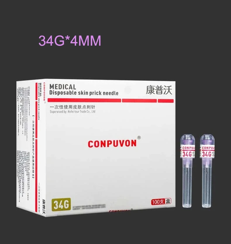Disposable Sterile Meso Nano Skin Injection Needle 31g 4mm 34G 1.5/4mm Skin Gel Injection