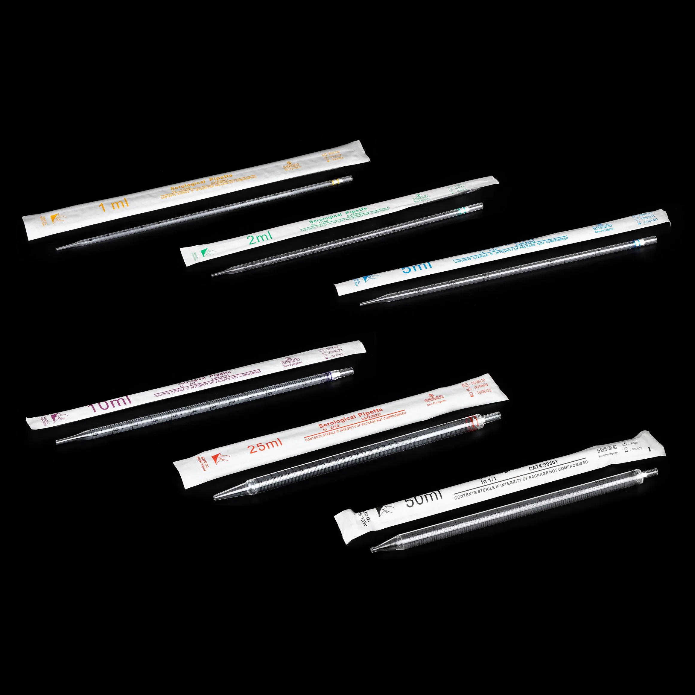 Sterile Individually Wrapped Serological Pipette for Clinical and Diagnostic Laboratory Use