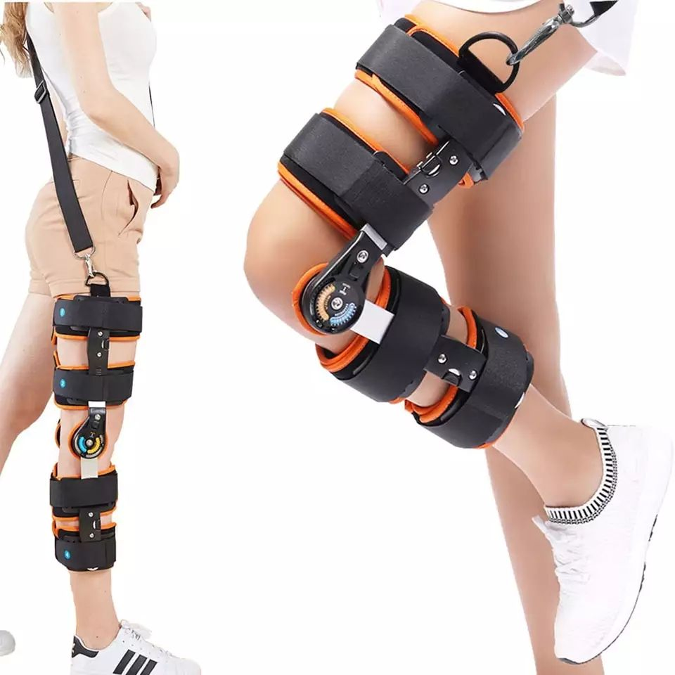 Hot Selling Orthopedic Telescoping Post Op Knee Brace Support Hinged ROM Knee Orthosis for Knee Pain Relief