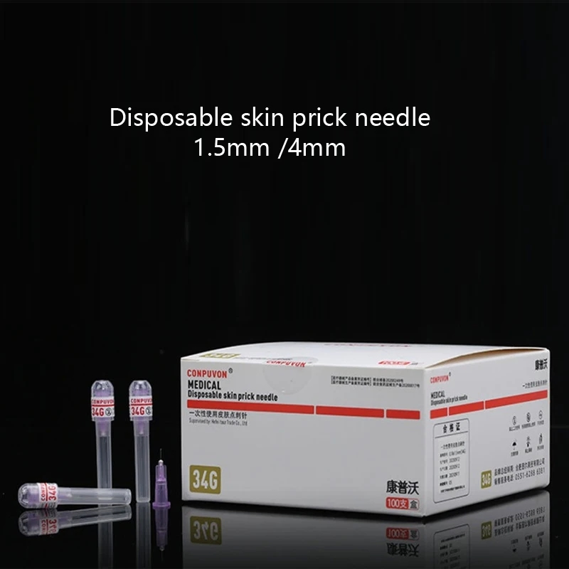 Disposable Sterile Meso Nano Skin Injection Needle 31g 4mm 34G 1.5mm Skin Gel Injection
