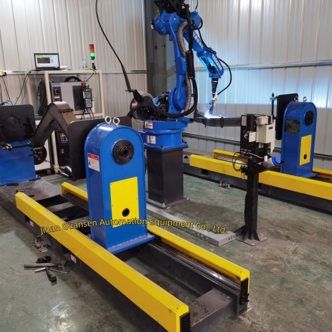 Automated Welding Solution for Carbon Steel Workpieces: Industrial Robot Arm Controlled by a Servo Welding Positioner