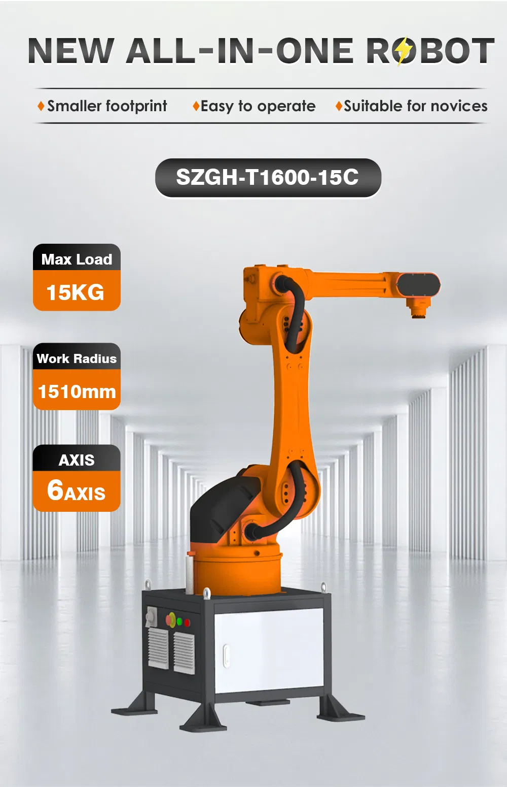 T1600-15C Robotic Welding Arm Long Working Radius
