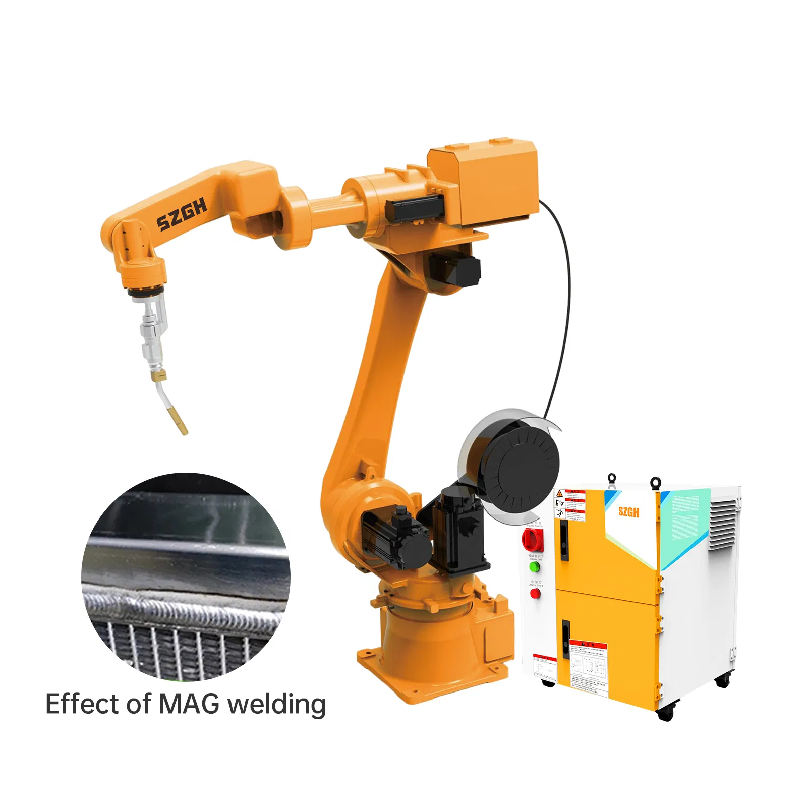 Double Station Welding Robot Workstation, Robotic Arm 6 Axis CO2 MIG Mag TIG Welding Robot