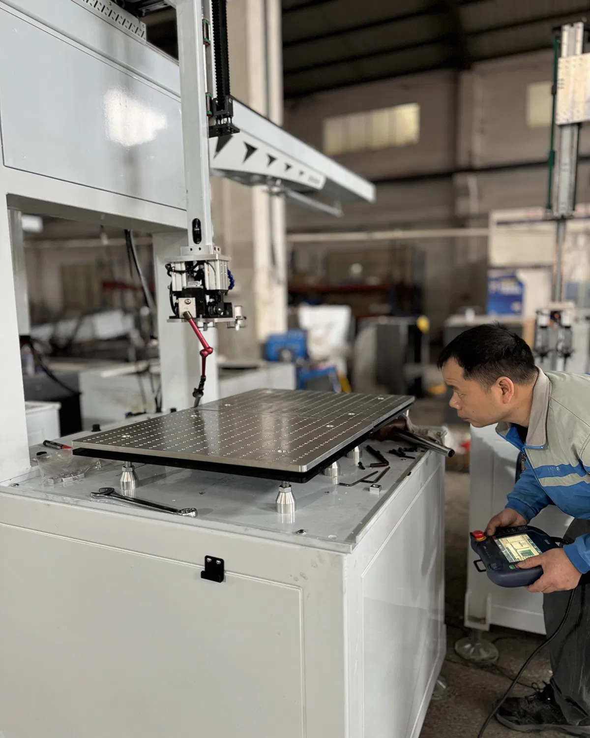 Servo Controlled Gantry Robot for CNC Lathe Automatic Loading and Unloading Operations