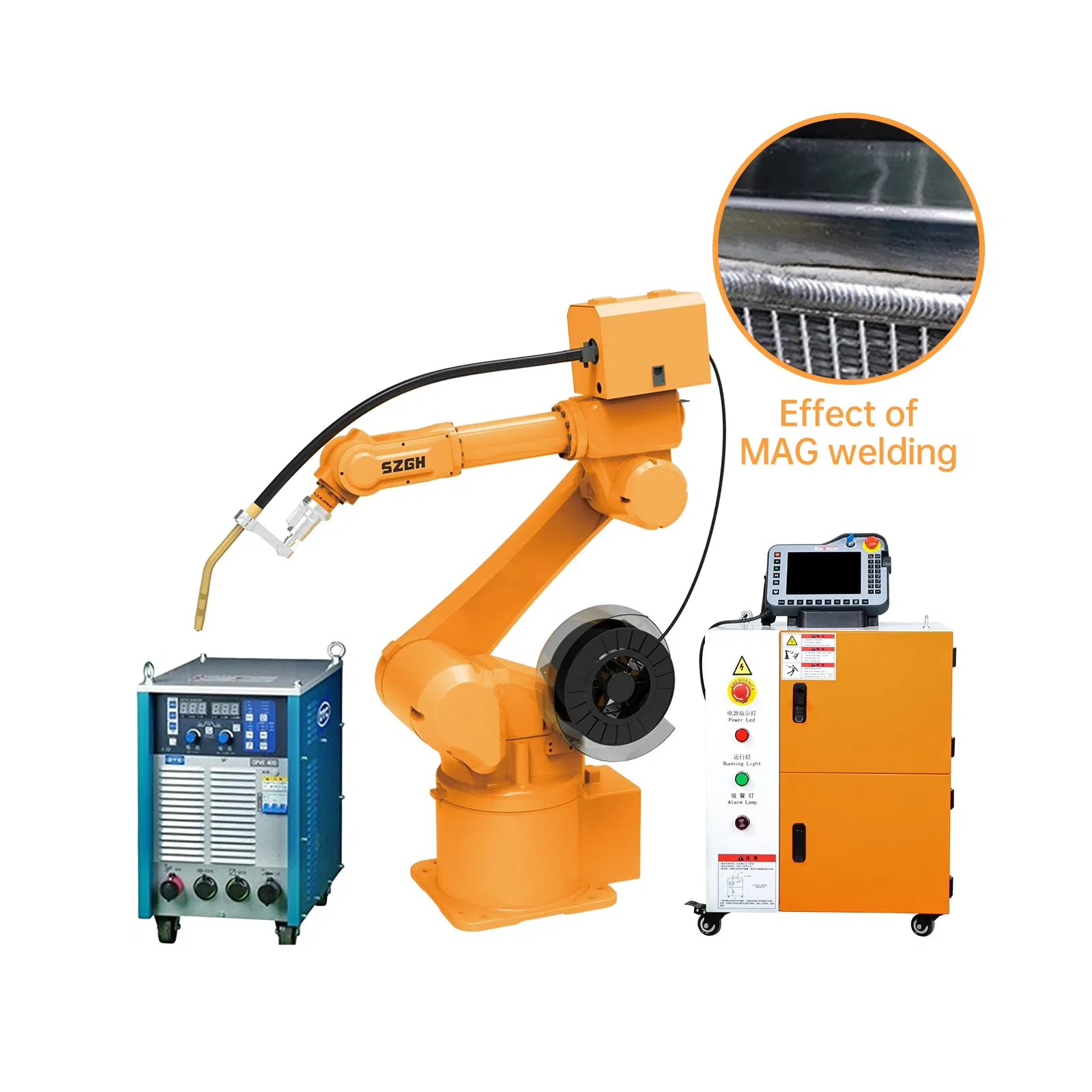 SZGH CNC Six Axis Robot Arm &nbsp;Fiber Laser Welding Machine