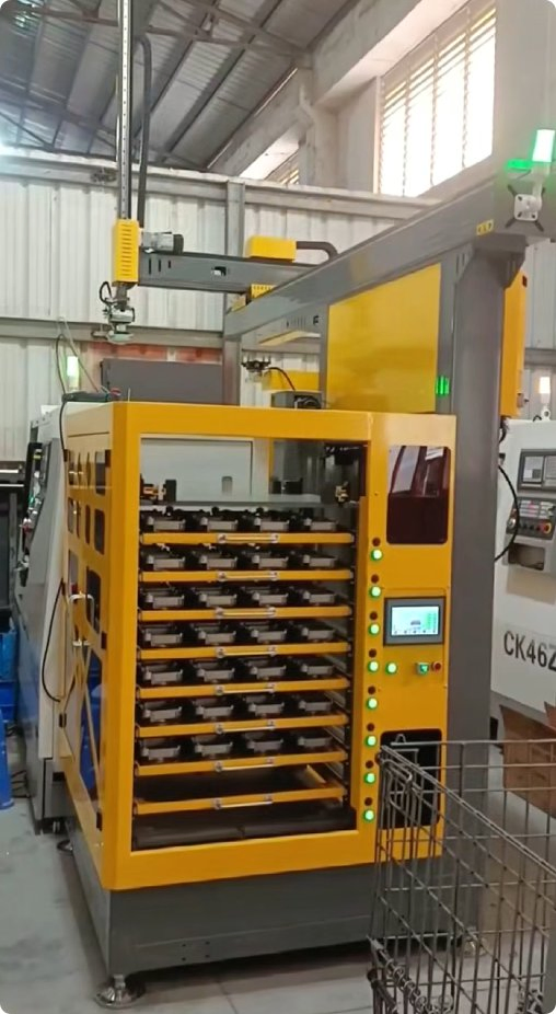 Servo Controlled Gantry Robot for CNC Lathe Automatic Loading and Unloading Operations