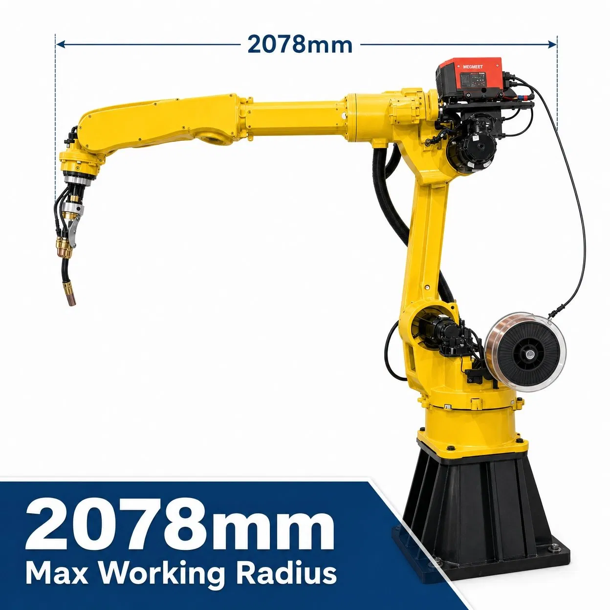 6 Axis Automatic Industrial Robotic Welding Arm MIG Arc Welder Metal Fabrication