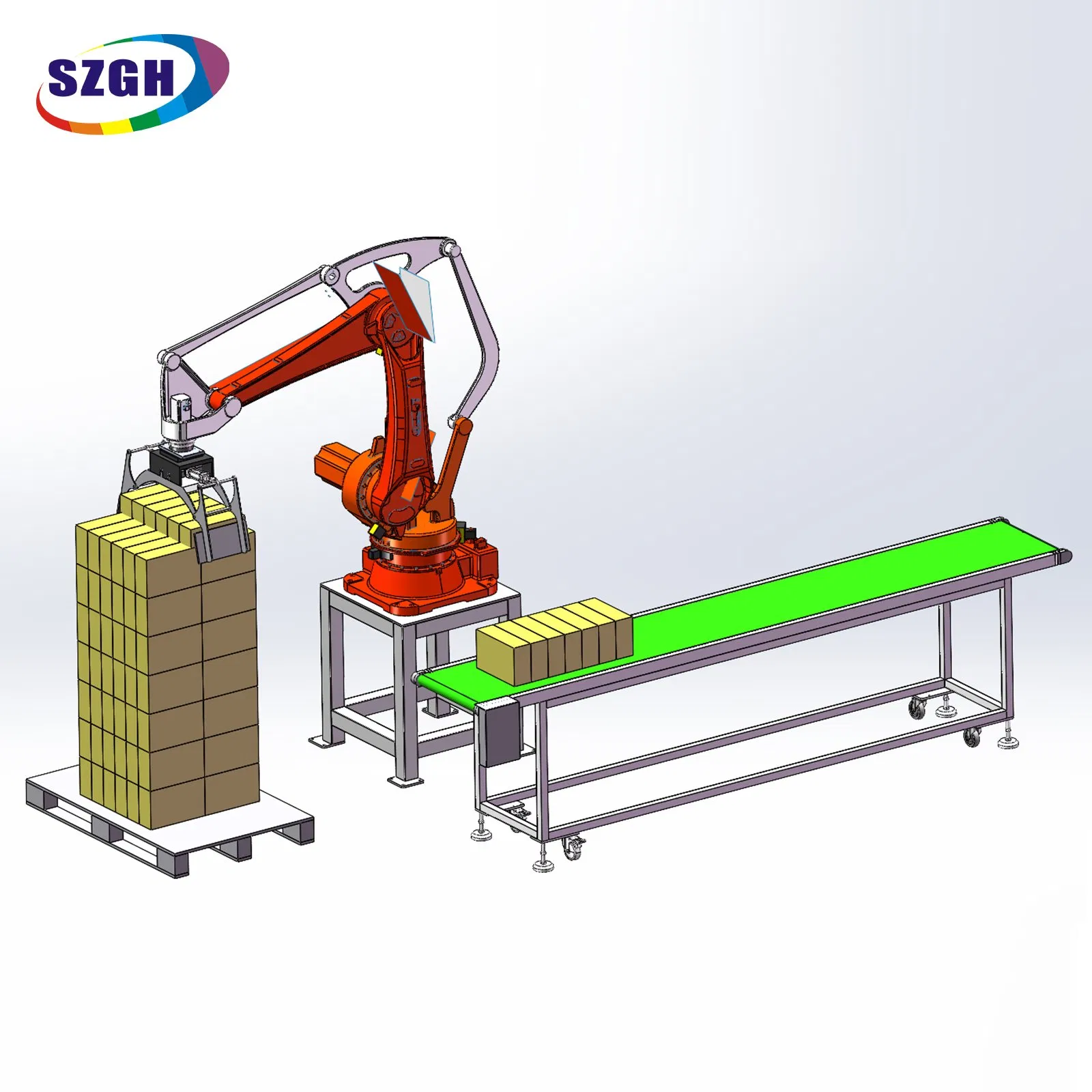 Smart 100 kg Robotic Arm for Automated Palletizing Solutions