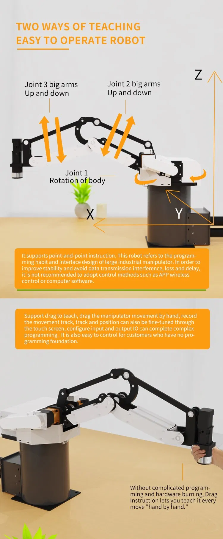 High Speed CRP New Laser Cutting Robot 4 Axis Robot Arm